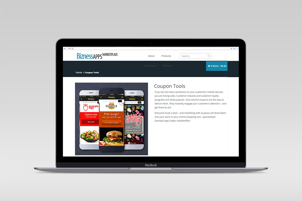 Bizness Apps Integration Coupontools use case