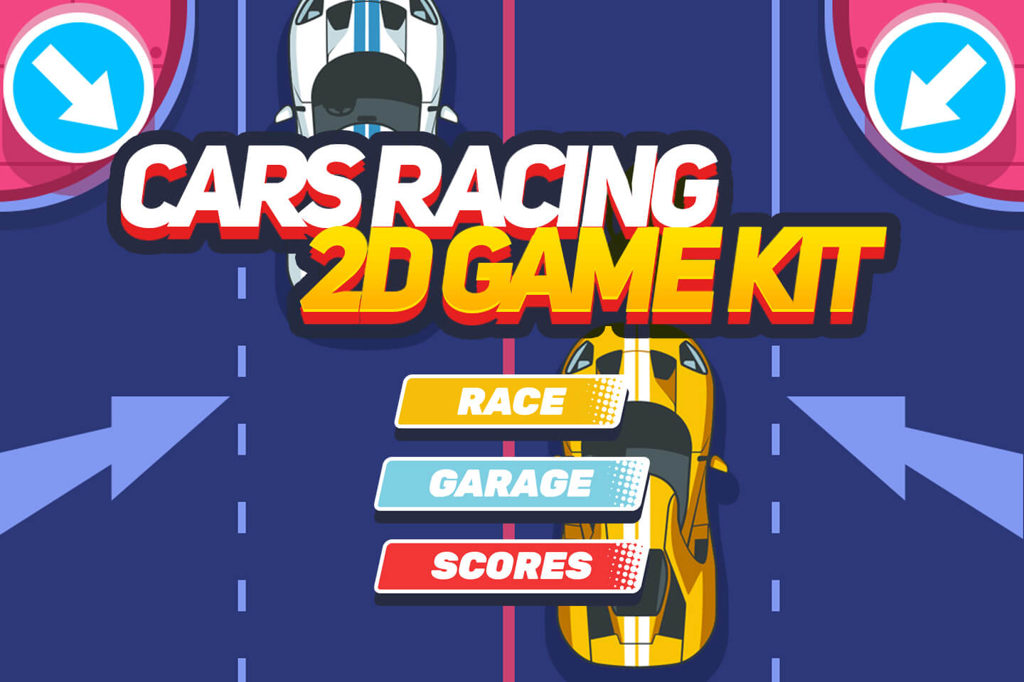 Cars Racing 2D Game Kit