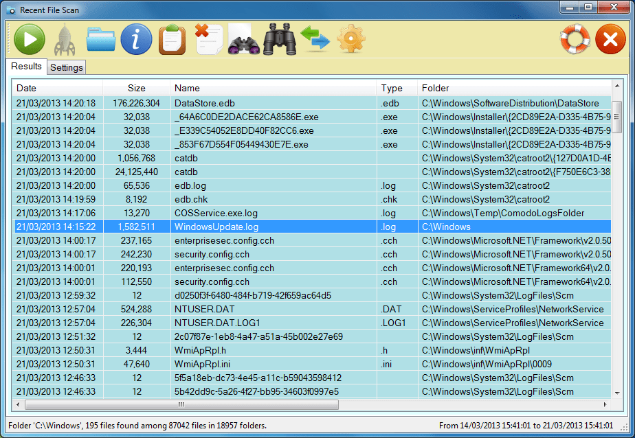 Recent Files Scanner 1.7.21.0 free download Download the latest