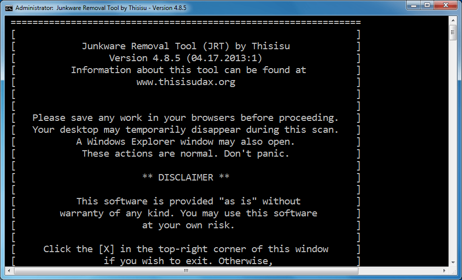 Junkware Removal Tool 8.0.8 free download Download the latest