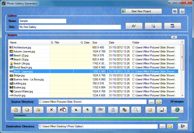 Photo Gallery Generator 2.5.0 free download Download the latest