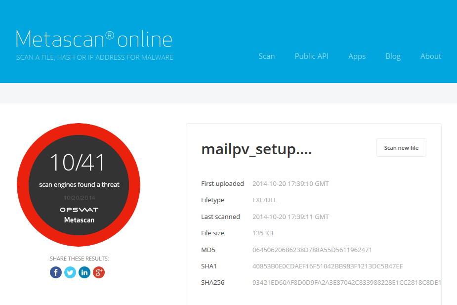 Metascan Online for Firefox 0.2 free download Download the latest