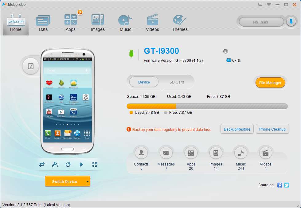 Free and Reliable iPhone Transfer Software FoneTool u backup