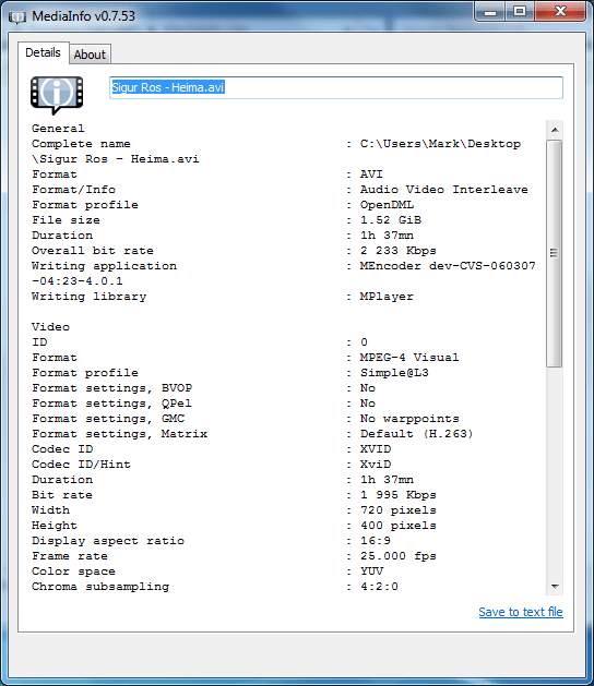 MediaInfo Lite 0.7.99 free download Software reviews, downloads, news