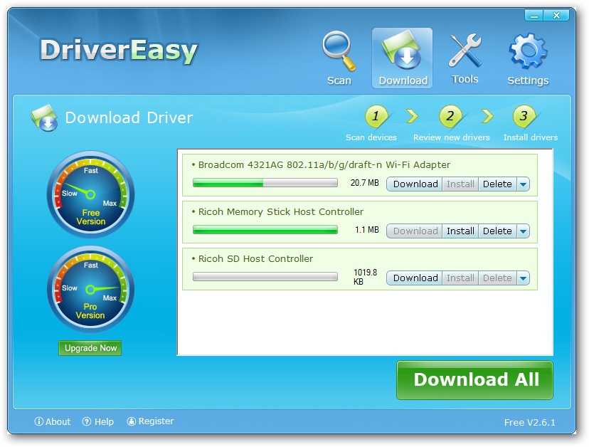 Download FREE version Driver Easy