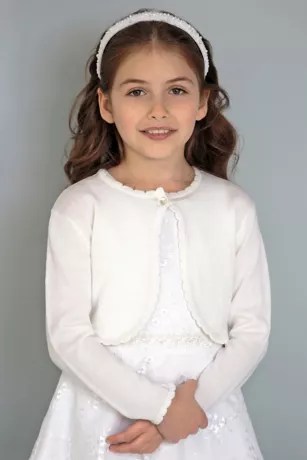 Long Sleeve Flower Girl Sweater David's Bridal