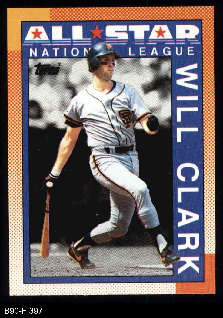 1990 Topps 397 AllStar Will Clark