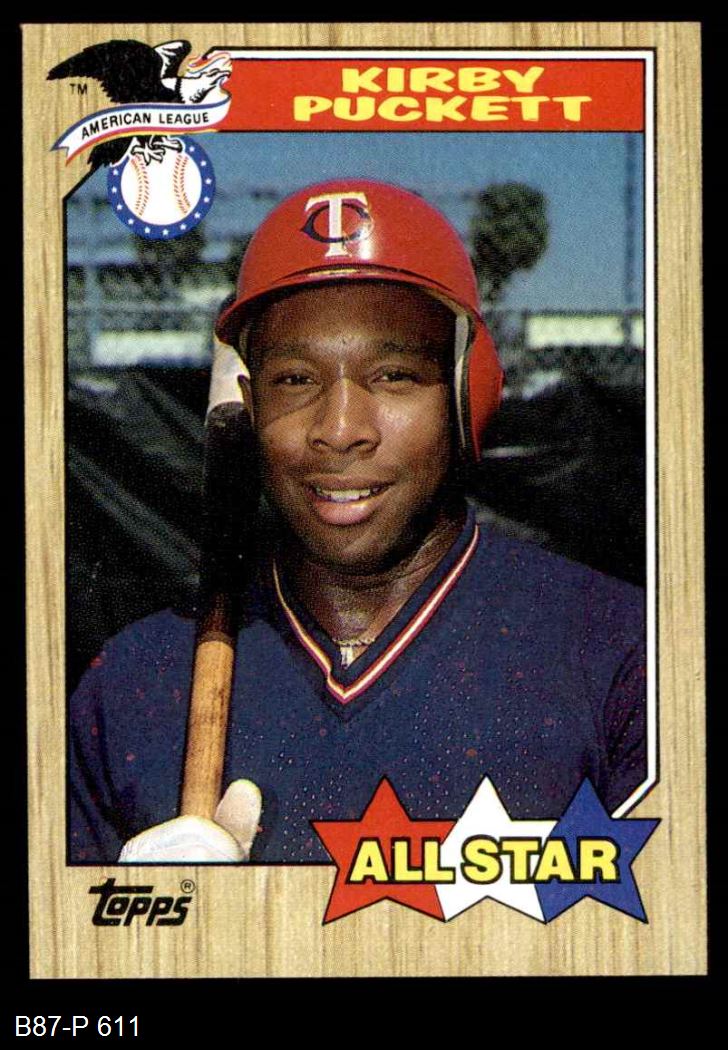 1987 Topps 611 AllStar Kirby Puckett