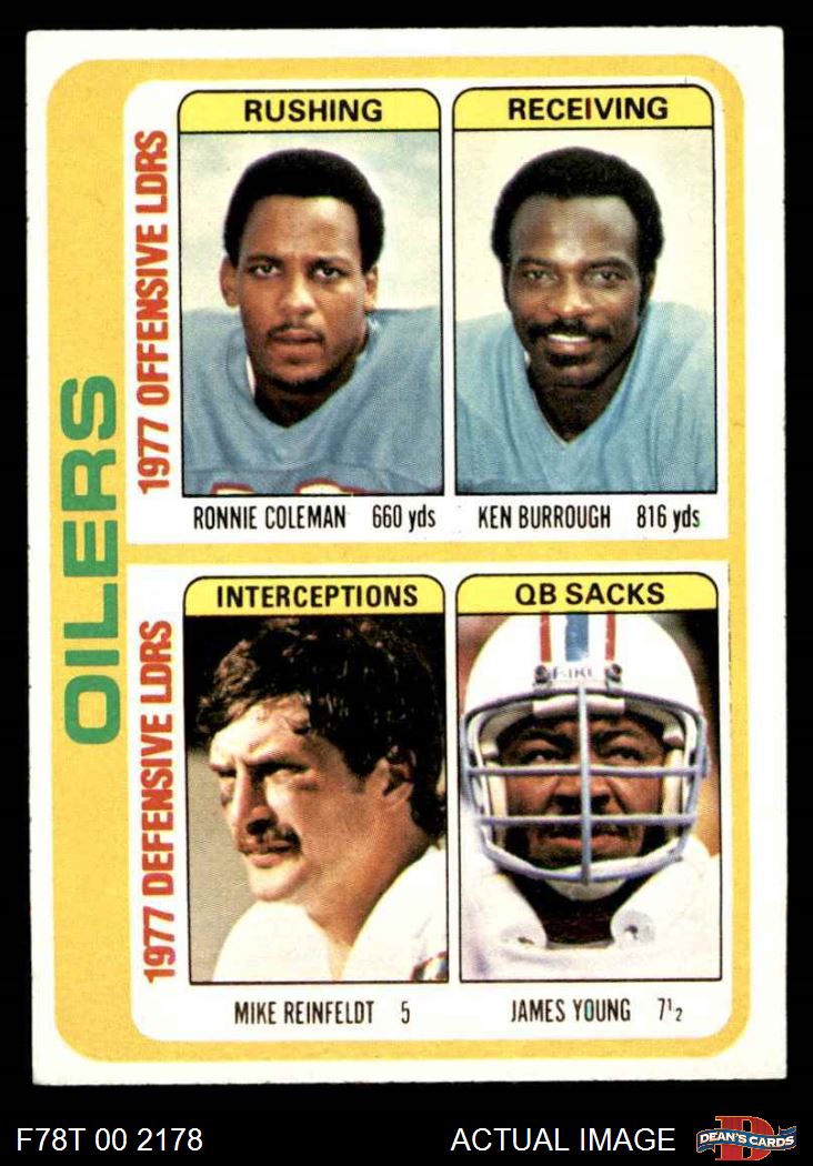 1978 Topps 511 Ronnie Coleman / Ken Burrough / Mike Reinfelot