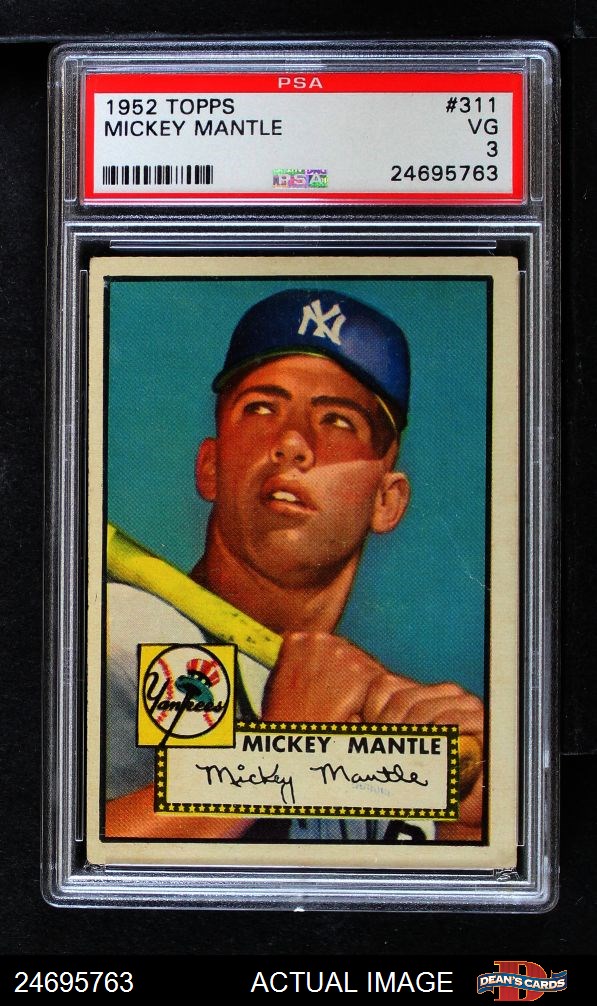 1952 Topps 311 Mickey Mantle Yankees PSA VG U9402 eBay