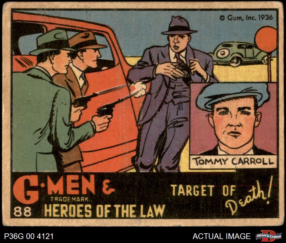 1936 Gum Inc. GMen 88 Target of Death 3 VG