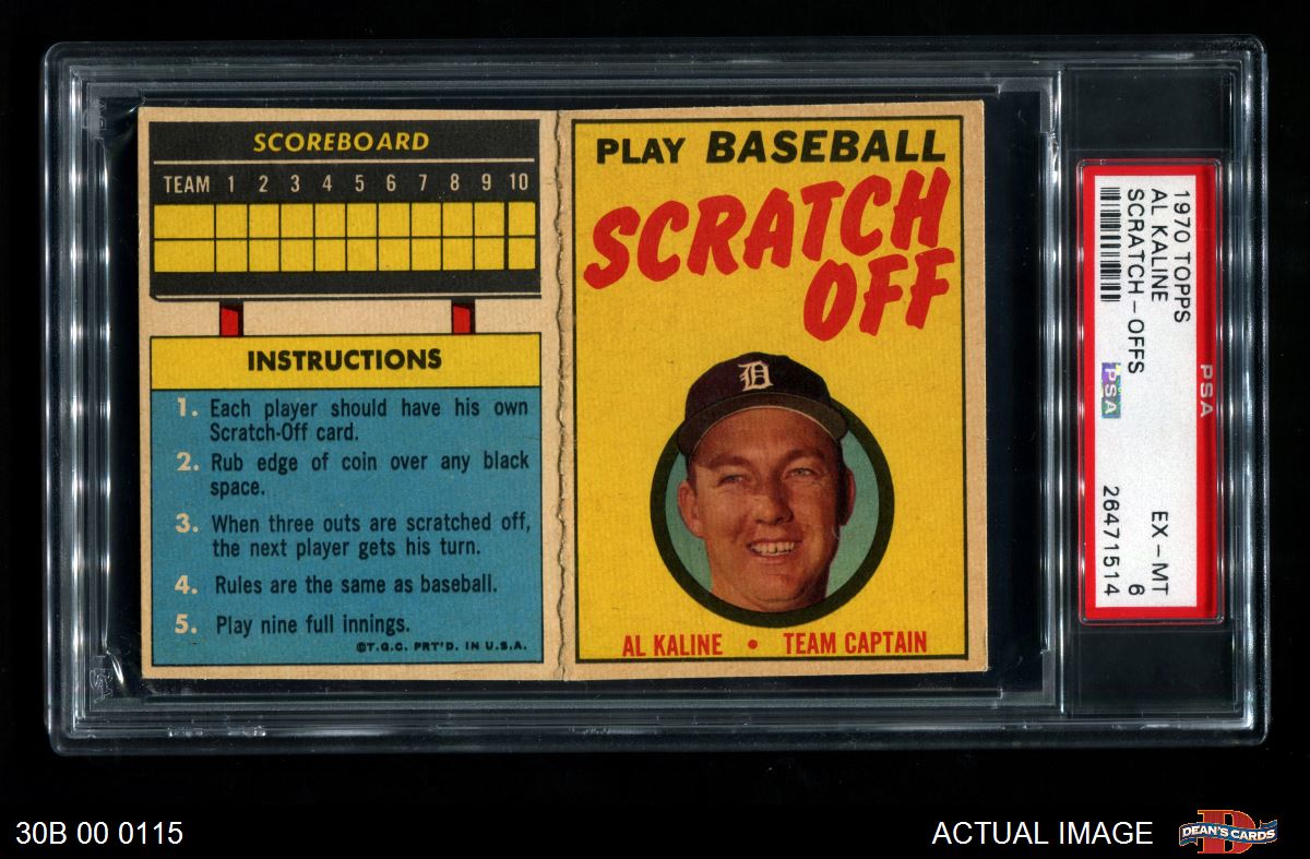 1970 Topps ScratchOffs Al Kaline