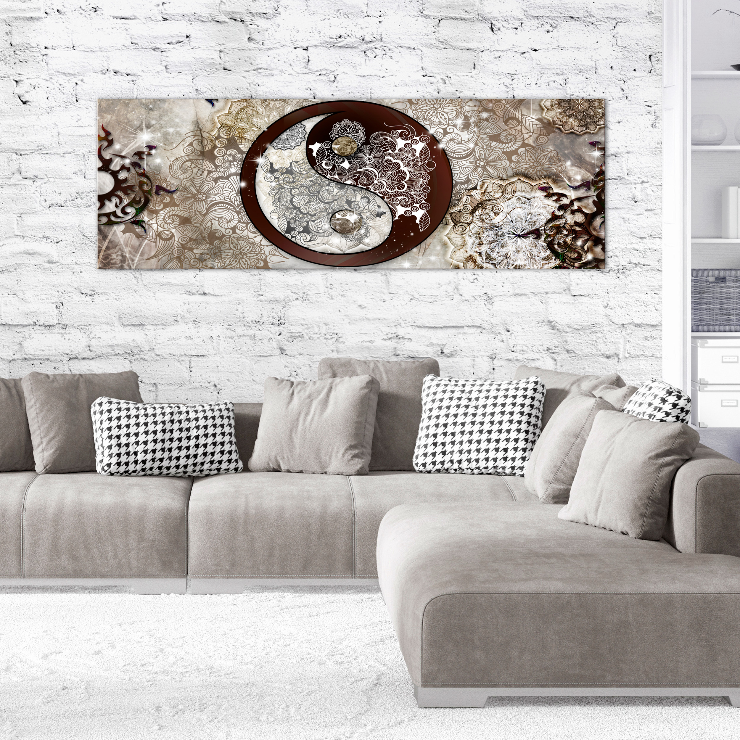 Zen Abstrakt LEINWAND BILDER Bild WANDBILDER Yin Yang XXL Wohnzimmer