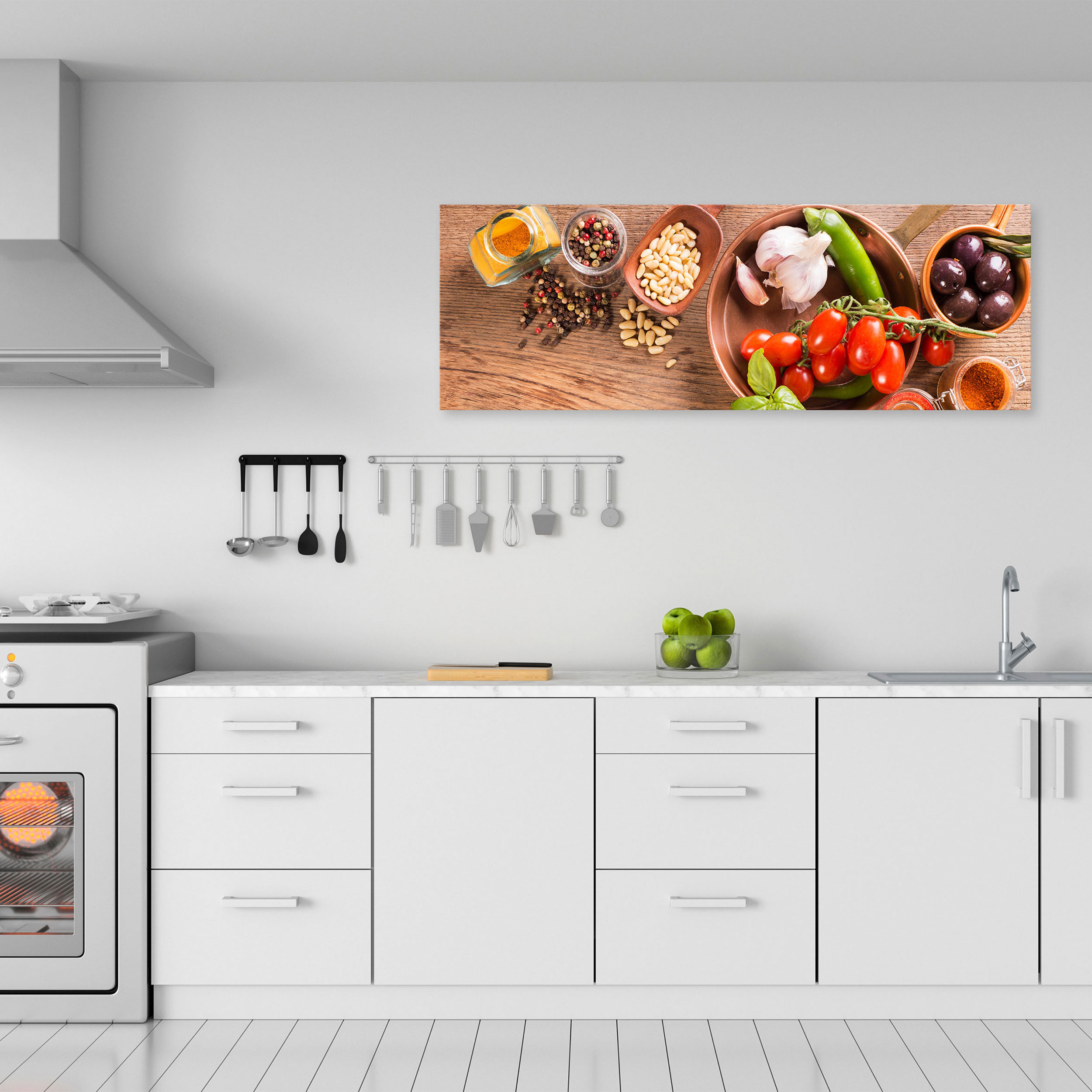 Küche LEINWAND DEKO BILDER Wandbilder Gewürze Kräuter XXL Bild