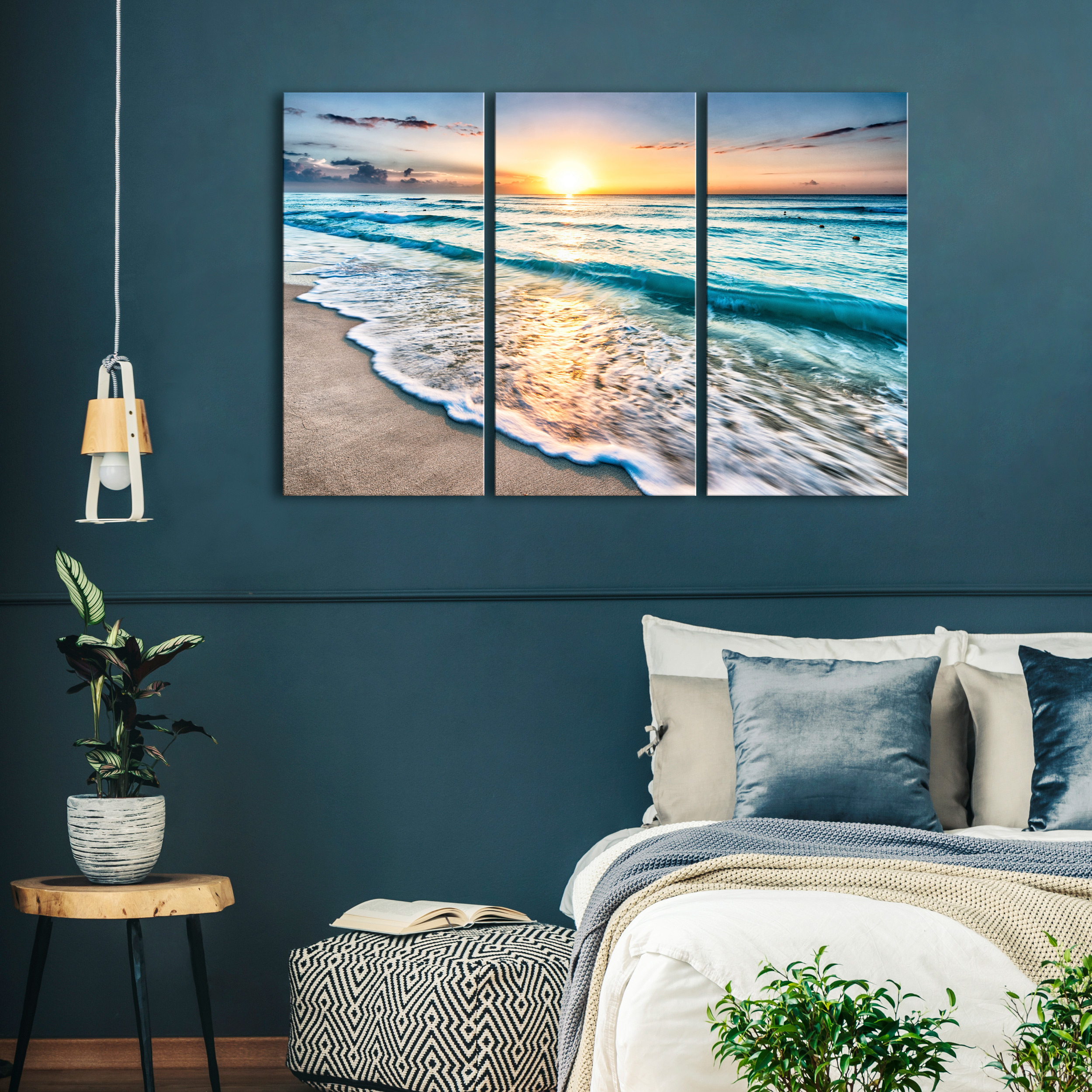 Meer Landschaft Wolken Deko LEINWAND BILDER XXL Strand
