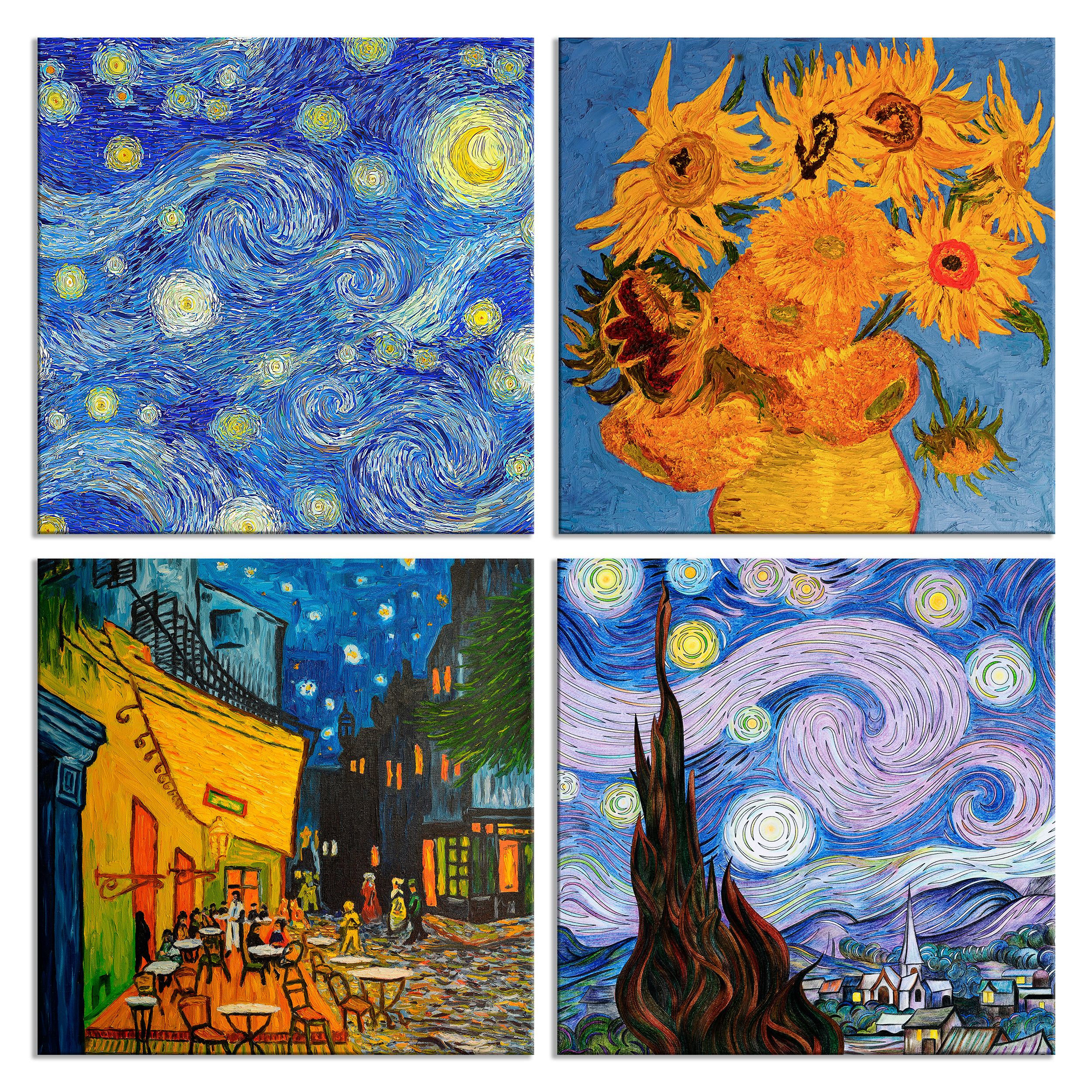 LEINWAND BILDER Van Gogh Wandbild XXL Pop Art Kunst Druck