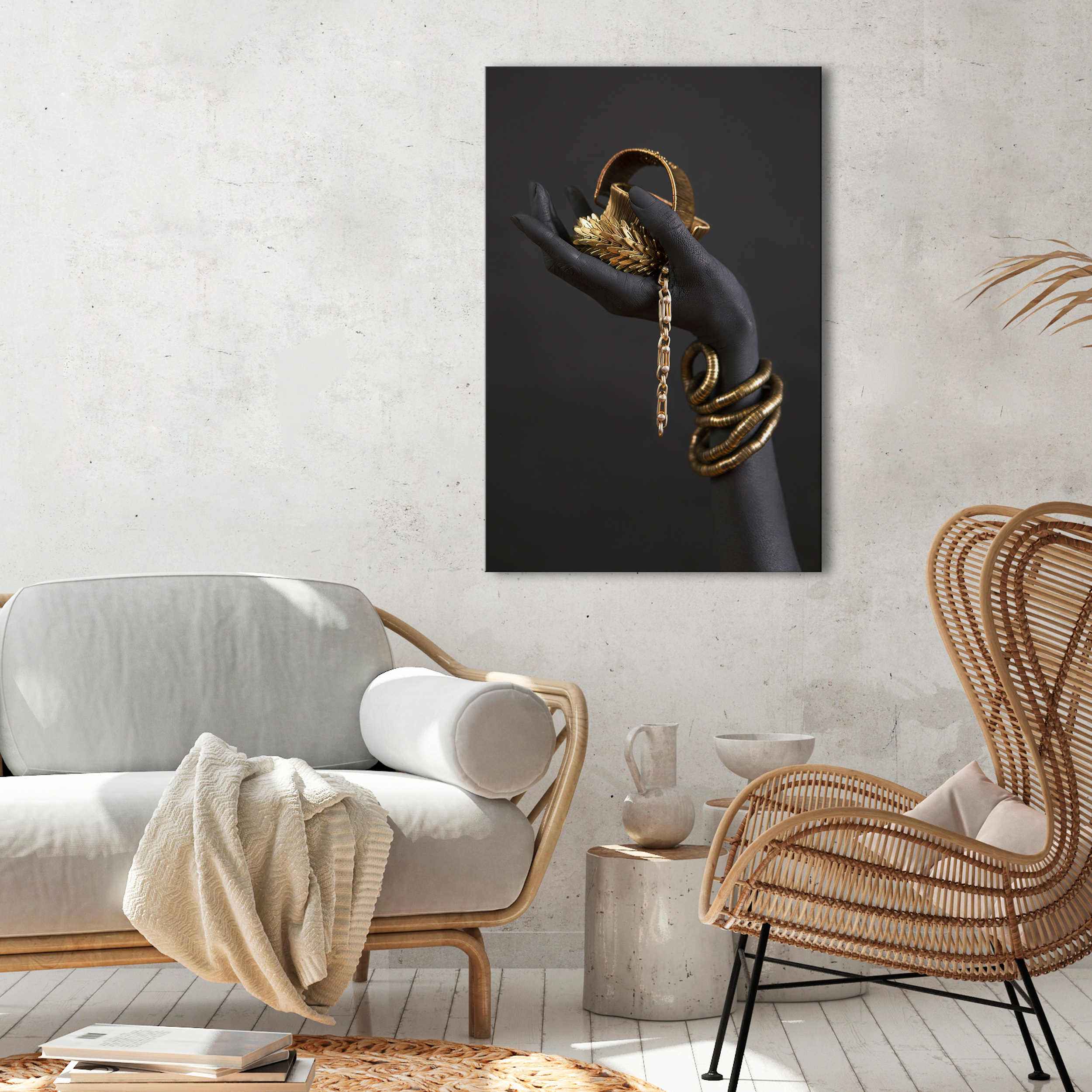 Gold Schwarz Abstrakt Frauen LEINWAND Deko Bild WAND BILDER XXL Vlies Kunstdruck eBay