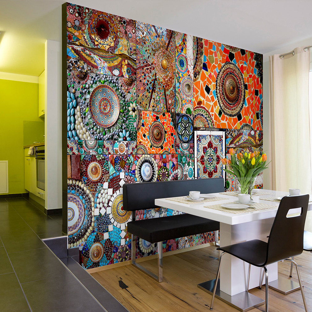 VLIES FOTOTAPETE 3D Mosaik Keramik Glas bunt TAPETE