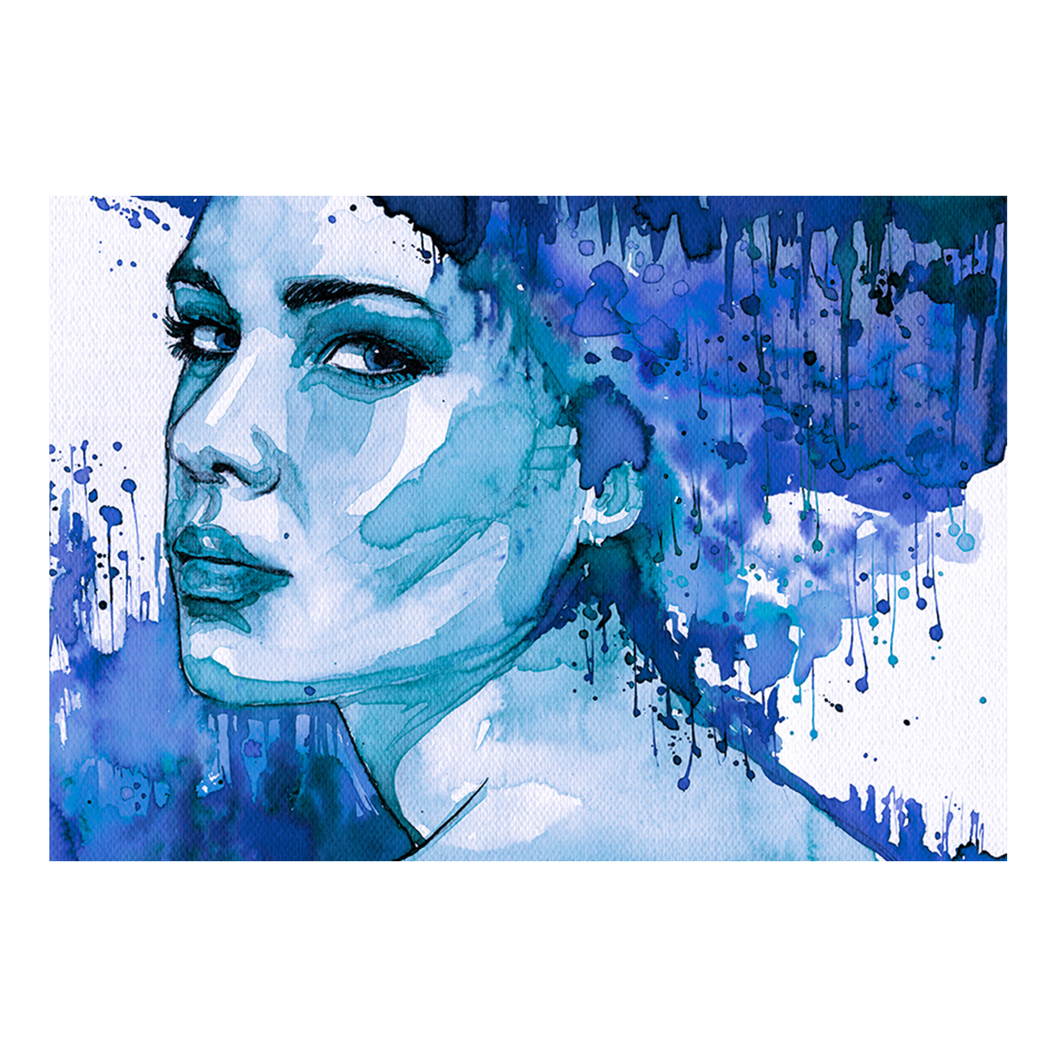 VLIES FOTOTAPETE Aquarell Frau TAPETE TAPETEN Schlafzimmer WANDBILD XXL