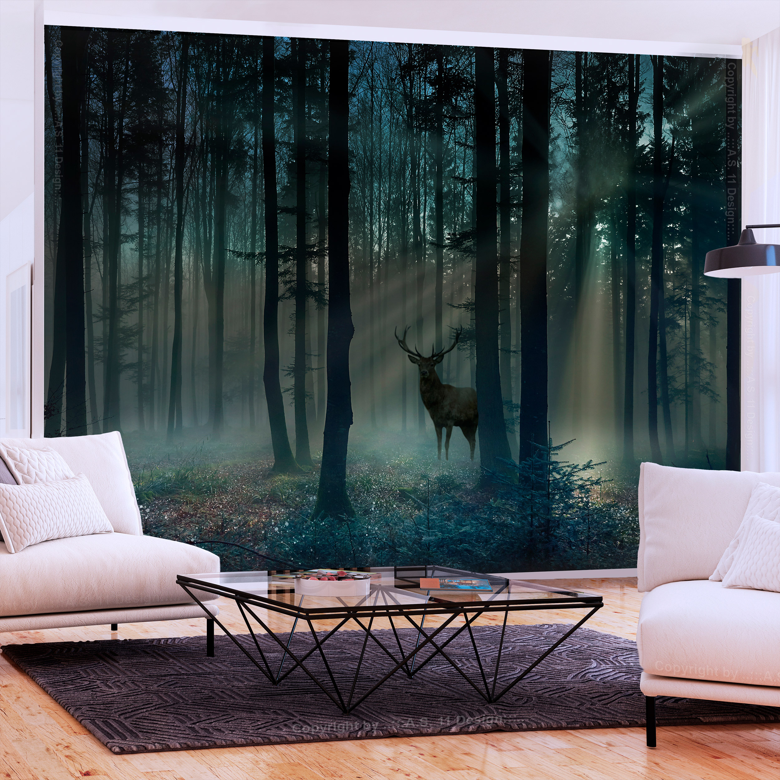 Hirsch VLIES Fototapete Tapete XXL Wanddeko Wohnzimmer 10Motiv Modern