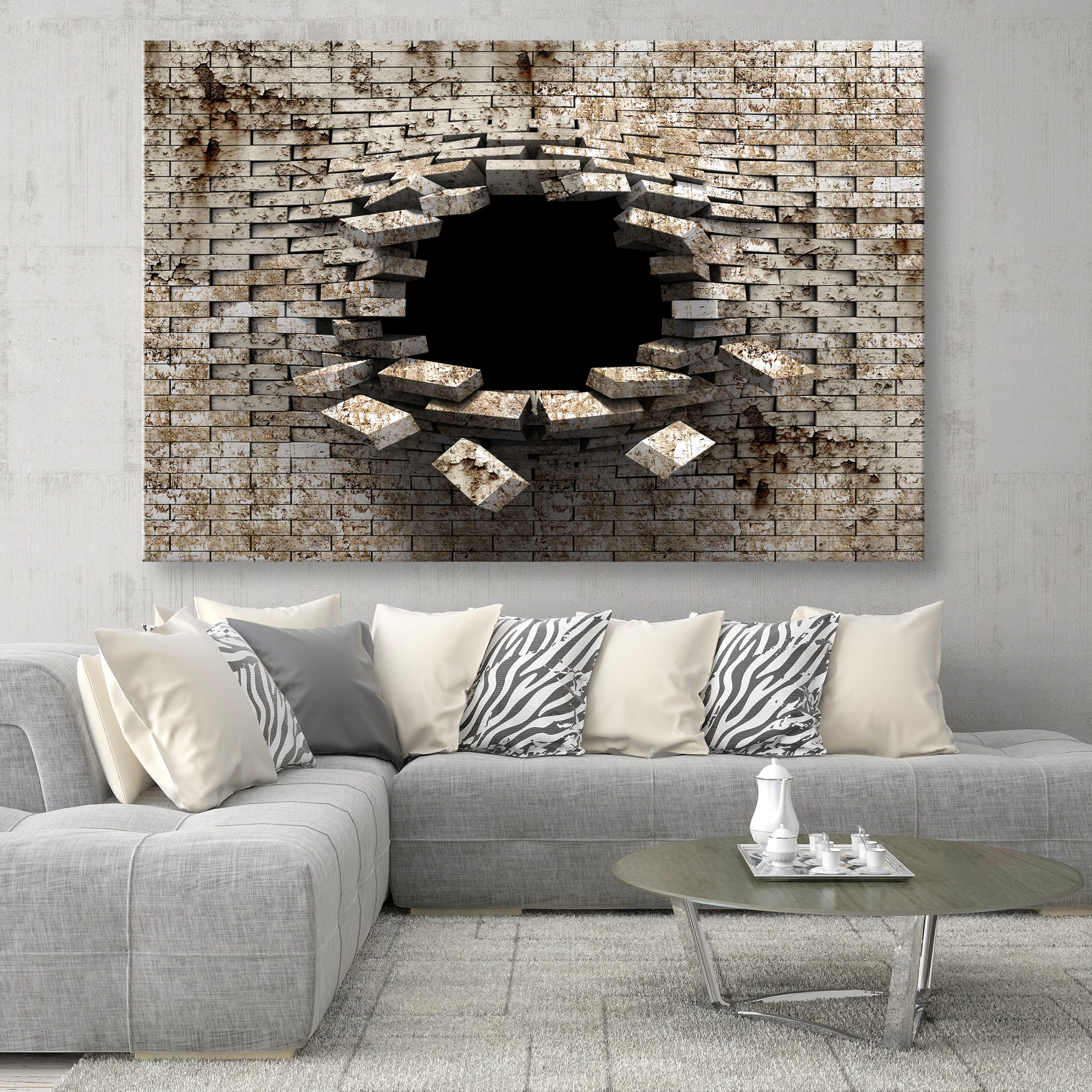 Wandbilder XXL Groß Bilder 3D Abstrakt Kunstdruck zur Selbstmontage
