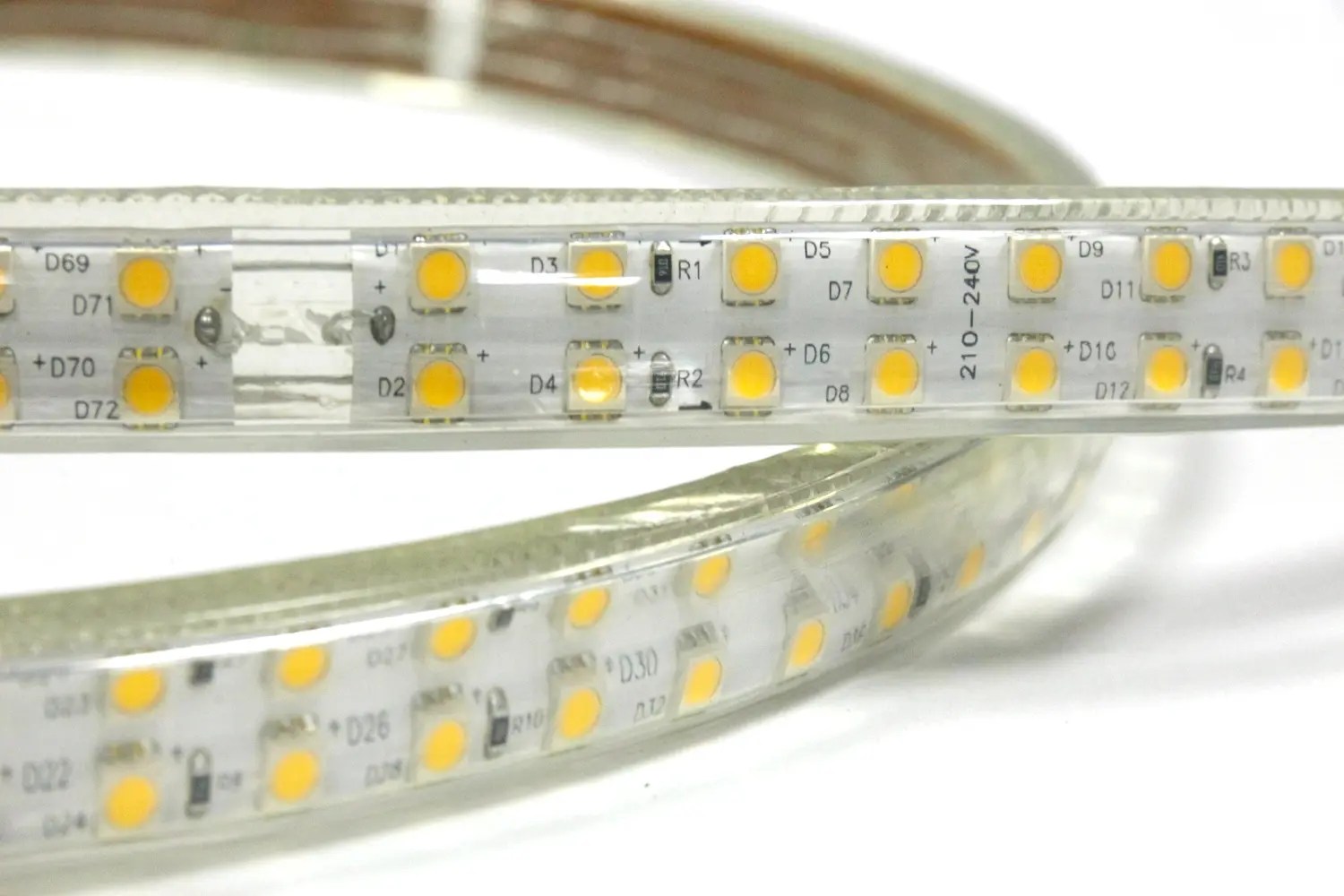 CE RoHS ETL Certified AC220V240V LED Strip Light SMD 5050 Double Row