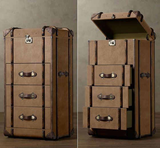 Richard's Trunks Creative Vintage Furniture Made Out of Old Trunks Design Swan