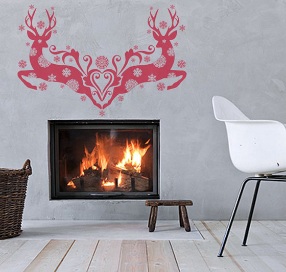 17 Beautiful Christmas Wall Decals for any Room Design Swan