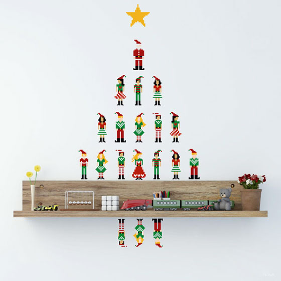 17 Beautiful Christmas Wall Decals for any Room Design Swan