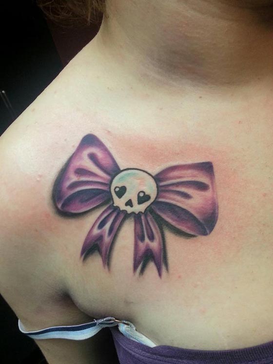 17 Beautiful Bow and Lace Tattoos for Women Design Swan