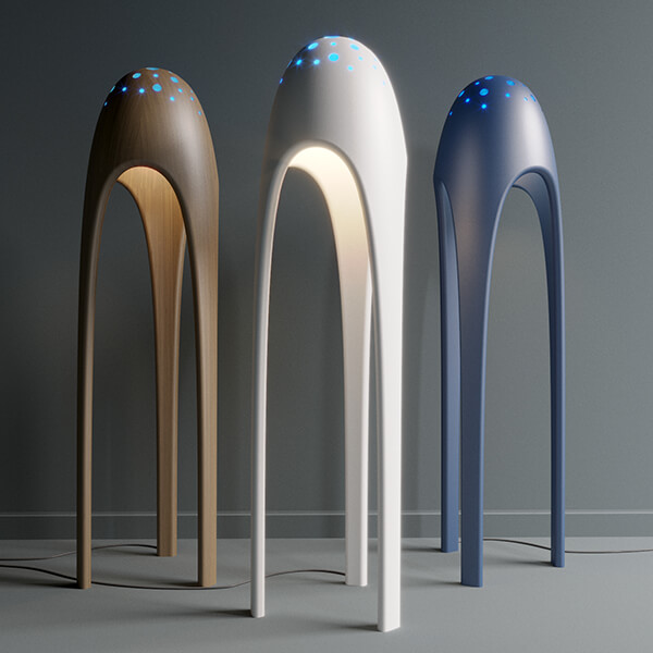 Alien Torchere Ultra Modern Floor Lamp Design Swan