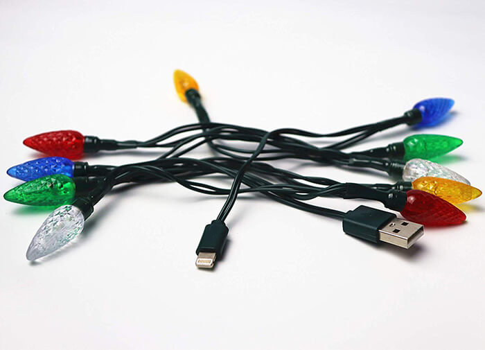 Holiday is Coming! Same is the Christmas Lights Charging Cable Design