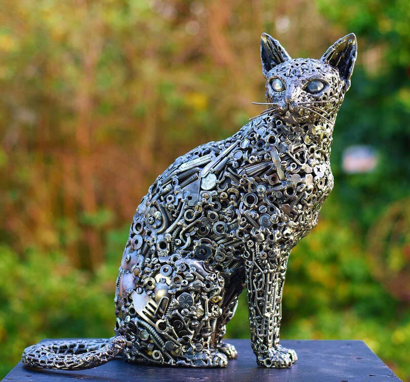 Stunning Upcycled Sculptures by Brian Mock Design Swan