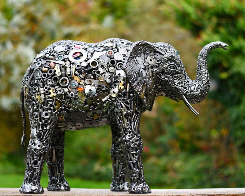 Stunning Upcycled Sculptures by Brian Mock Design Swan