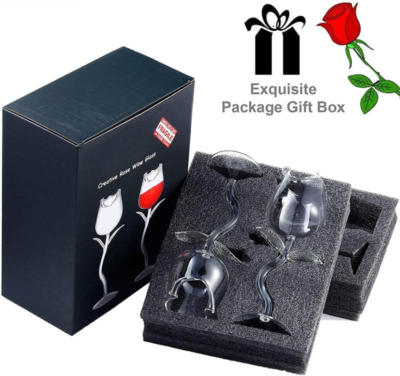 Elegant Roseshaped Wine Glasses Design Swan