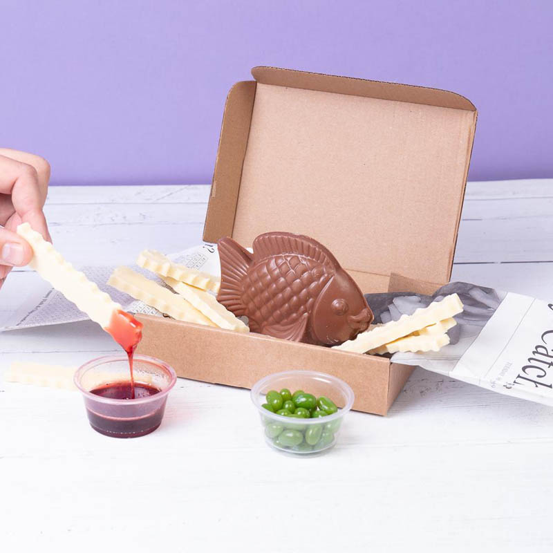 Chocolate Fish & Chips Design Swan