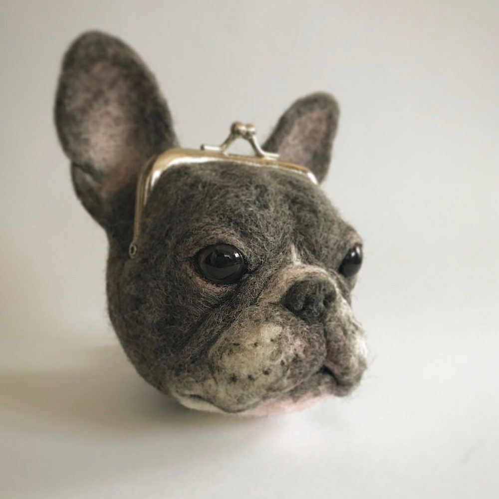 Playful Coin Purses in Shape of Lifelike Dog Heads Design Swan