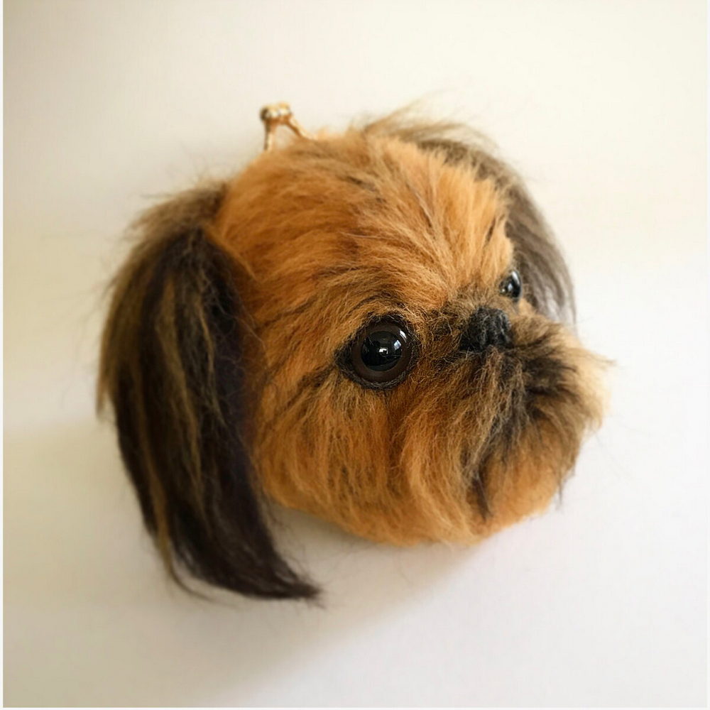 Playful Coin Purses in Shape of Lifelike Dog Heads Design Swan