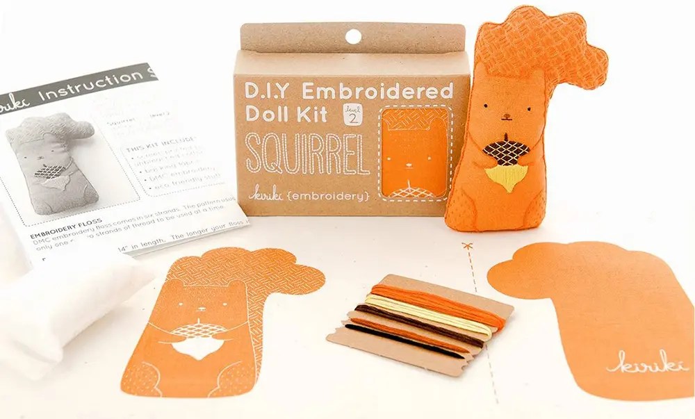 DIY Embroidery Doll Kit by Kiriki Press Design Swan