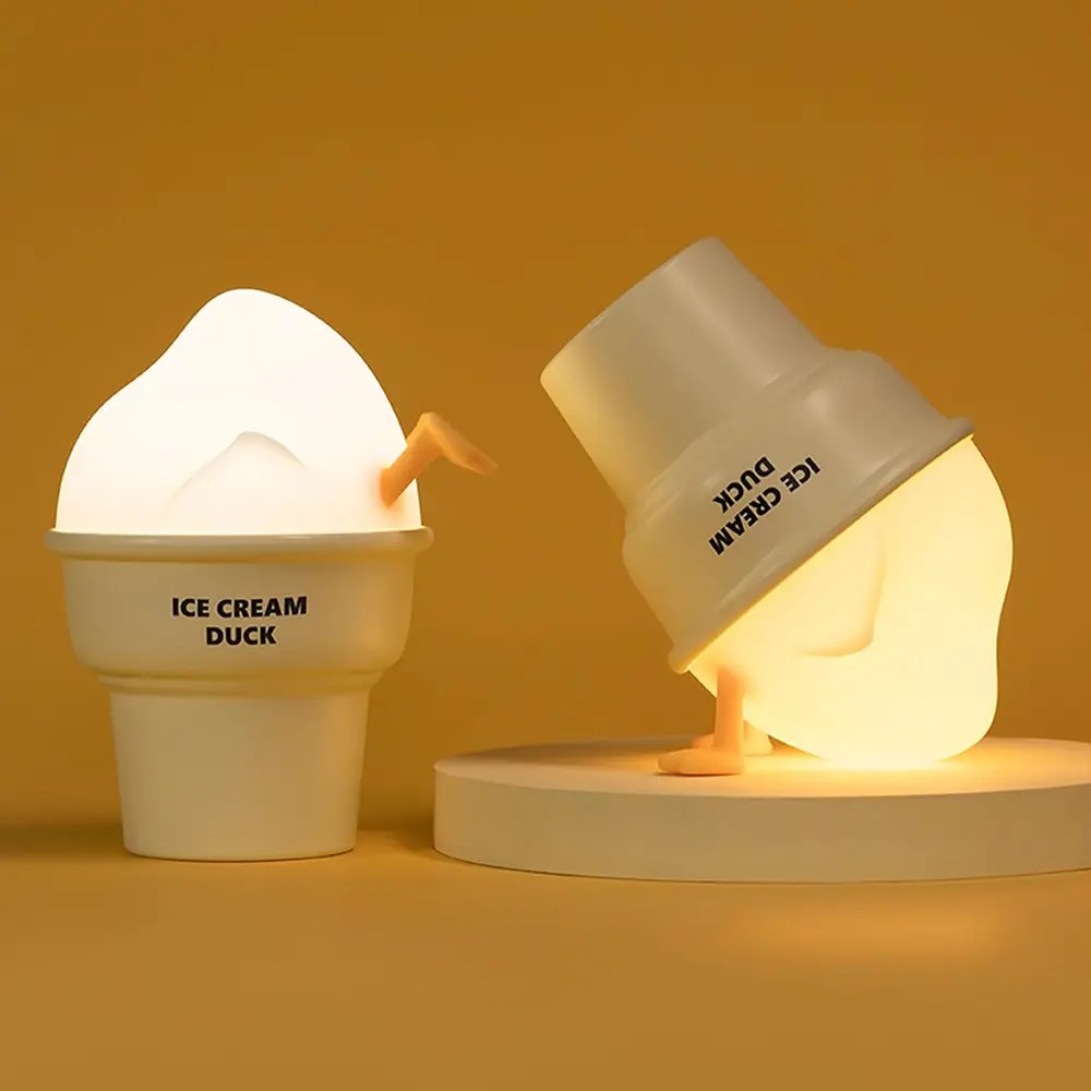 Brighten Your Nights with Ice Cream Duck Night Lights! Design Swan