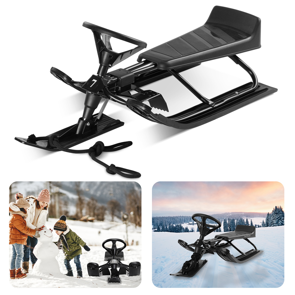 Schlitten Bob Lenkschlitten Rodel Kinderschlitten Lenkbob Skibob Ski