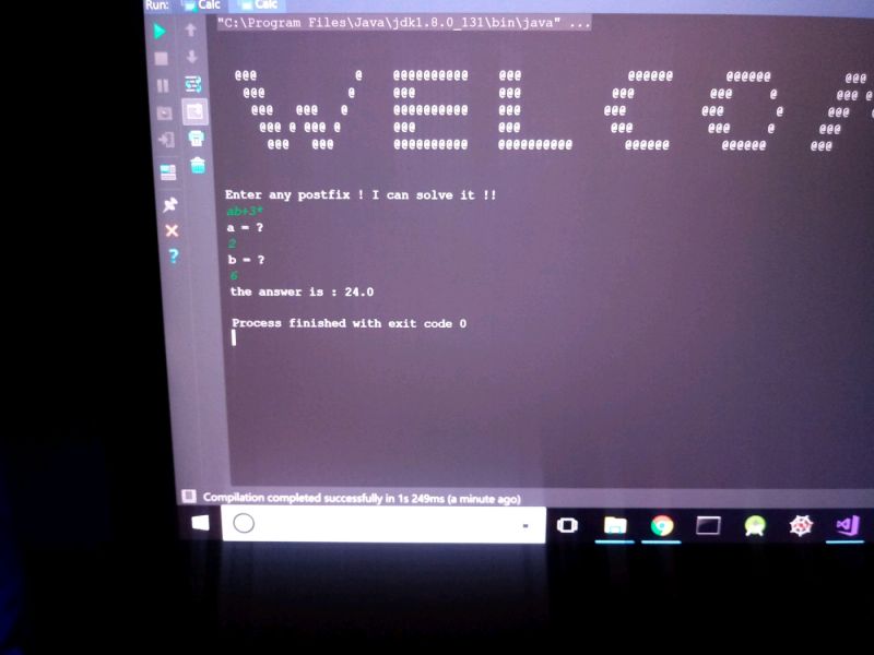 My Java postfix calculator ! How is UI? devRant