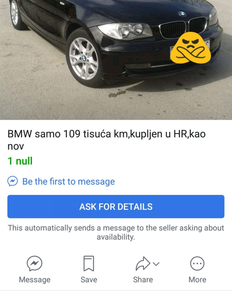 facebook Has anyone else noticed NULL thing on Facebook marketplace