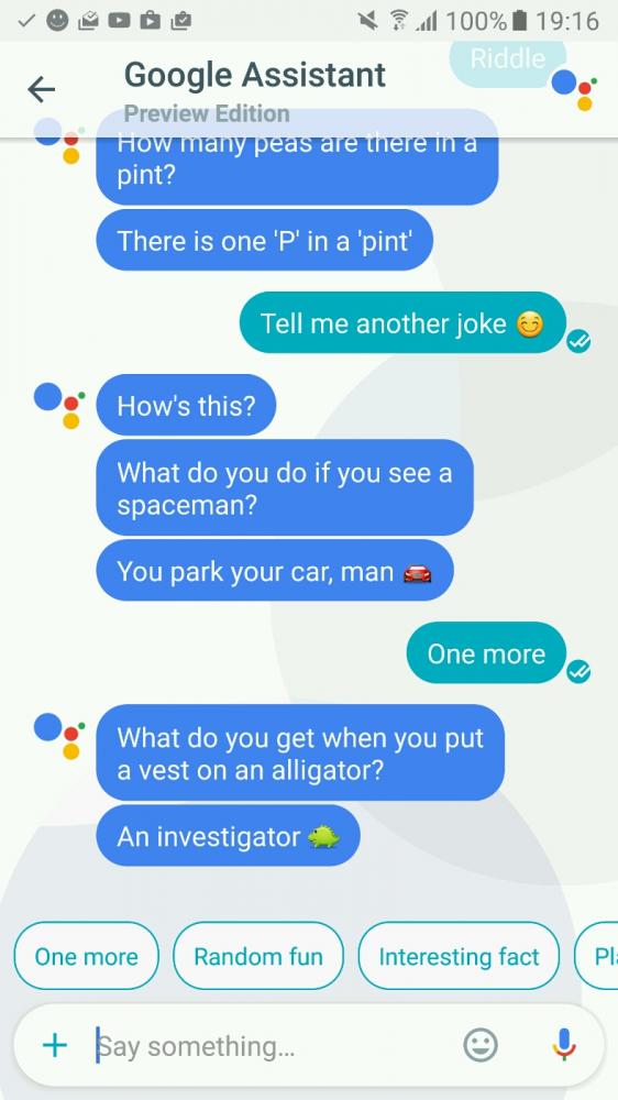 allo Loving Google's jokes devRant