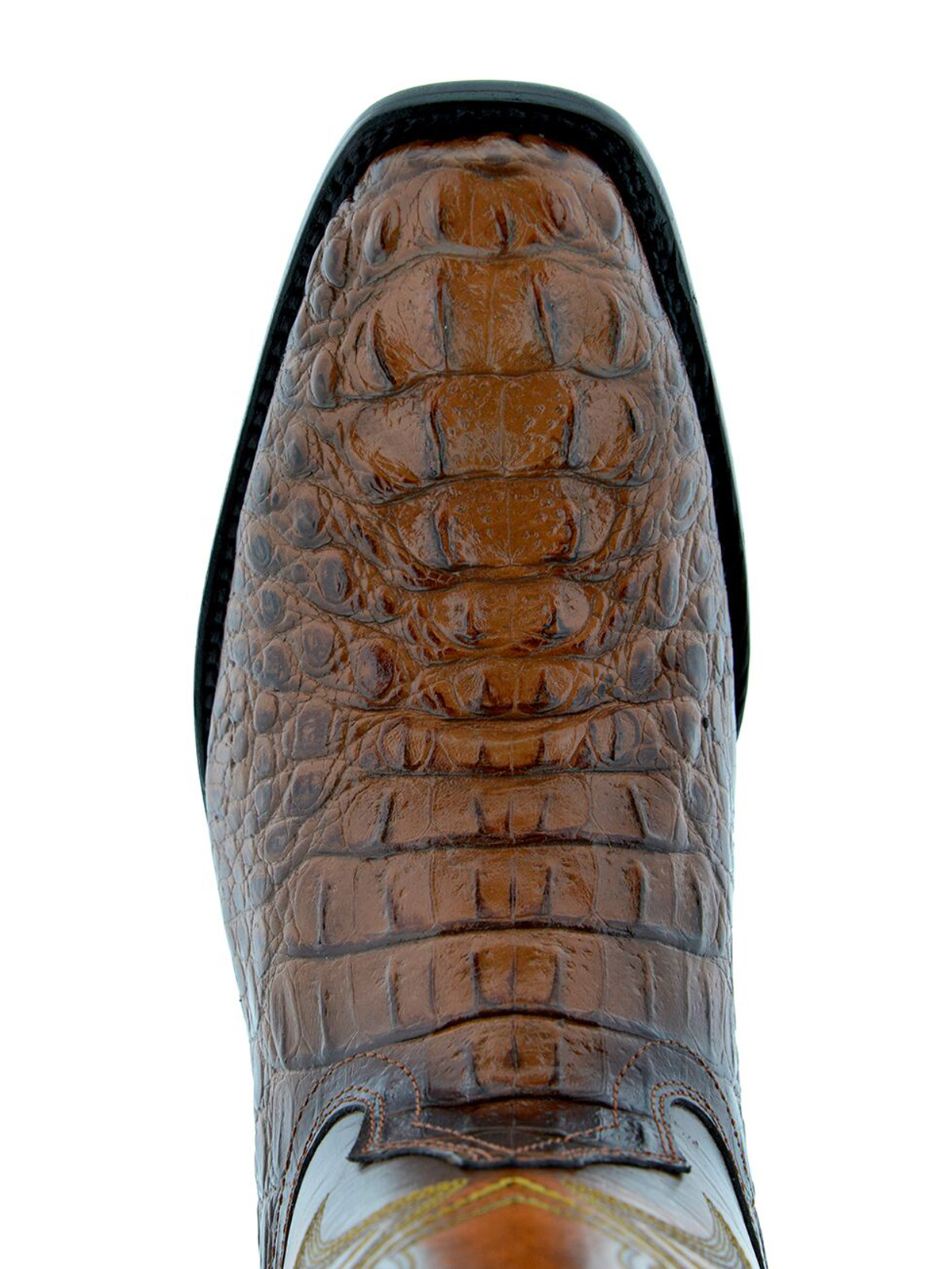 Mens Leather Crocodile Alligator Print Western Cowboy Boots Square Toe