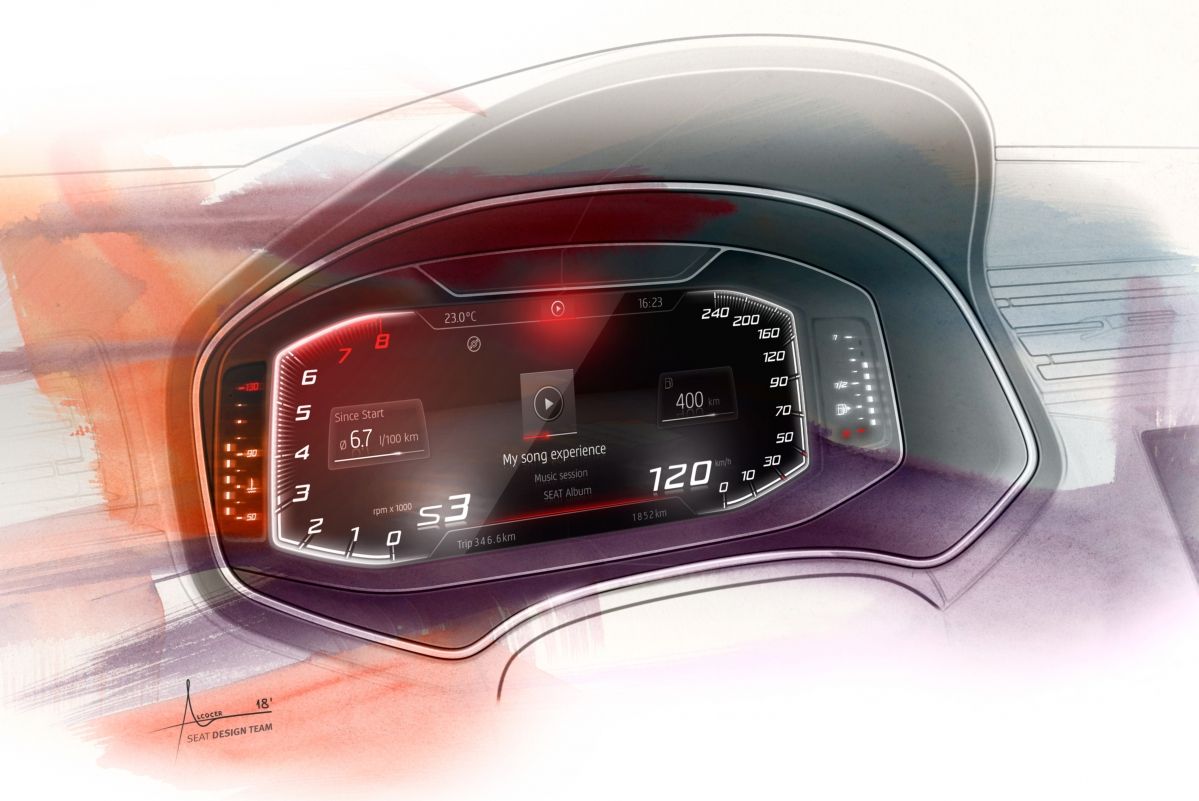 Seat Arona, bag Digital Cockpit display