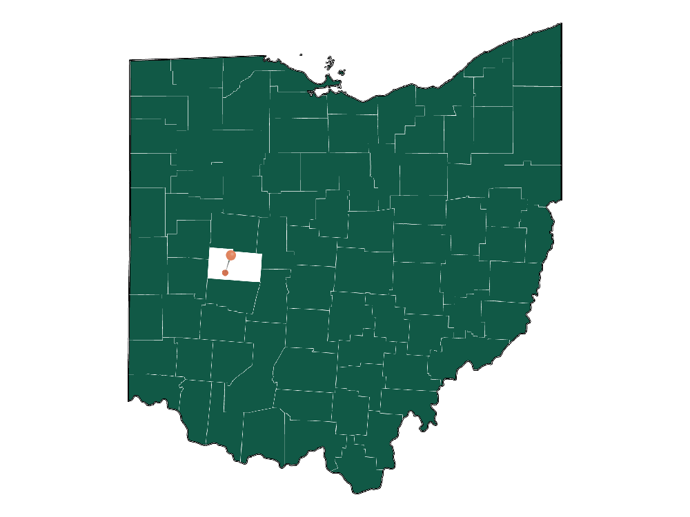 Population In Mad River township (Champaign County), Ohio