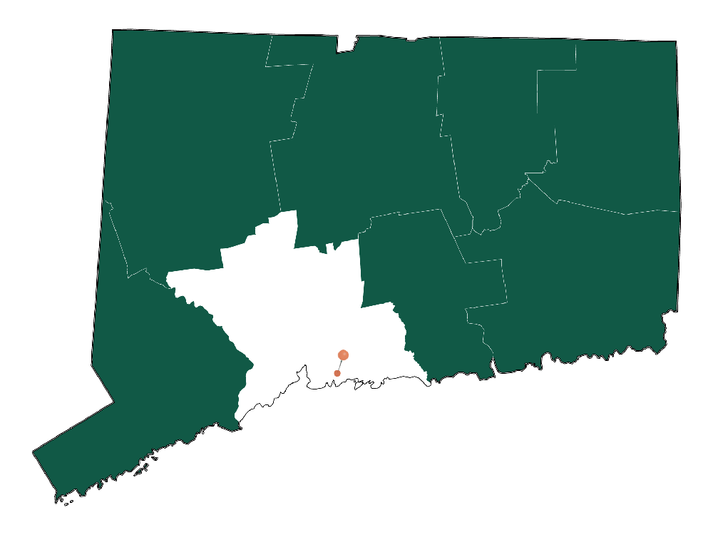 Infrastructure in Branford Center, Connecticut