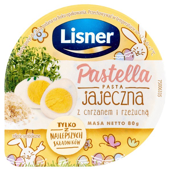 Lisner Pastella Pasta jajeczna z chrzanem i rzeżuchą 80 g, 1 szt/0,080