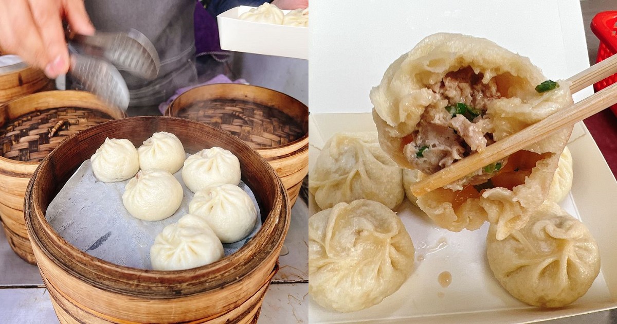 貓舌頭小籠包｜老麵製作的厚皮的小籠包非常有口感！